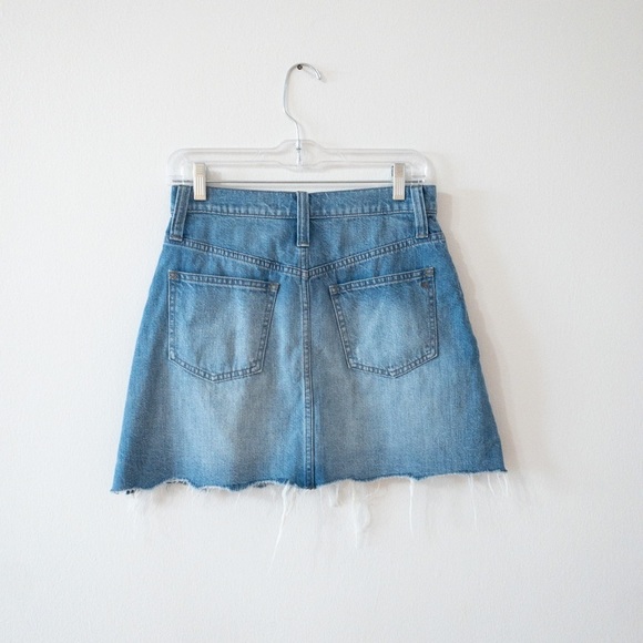 Madewell A line raw hem jean denim skirt 26 (e18) - Picture 3 of 7